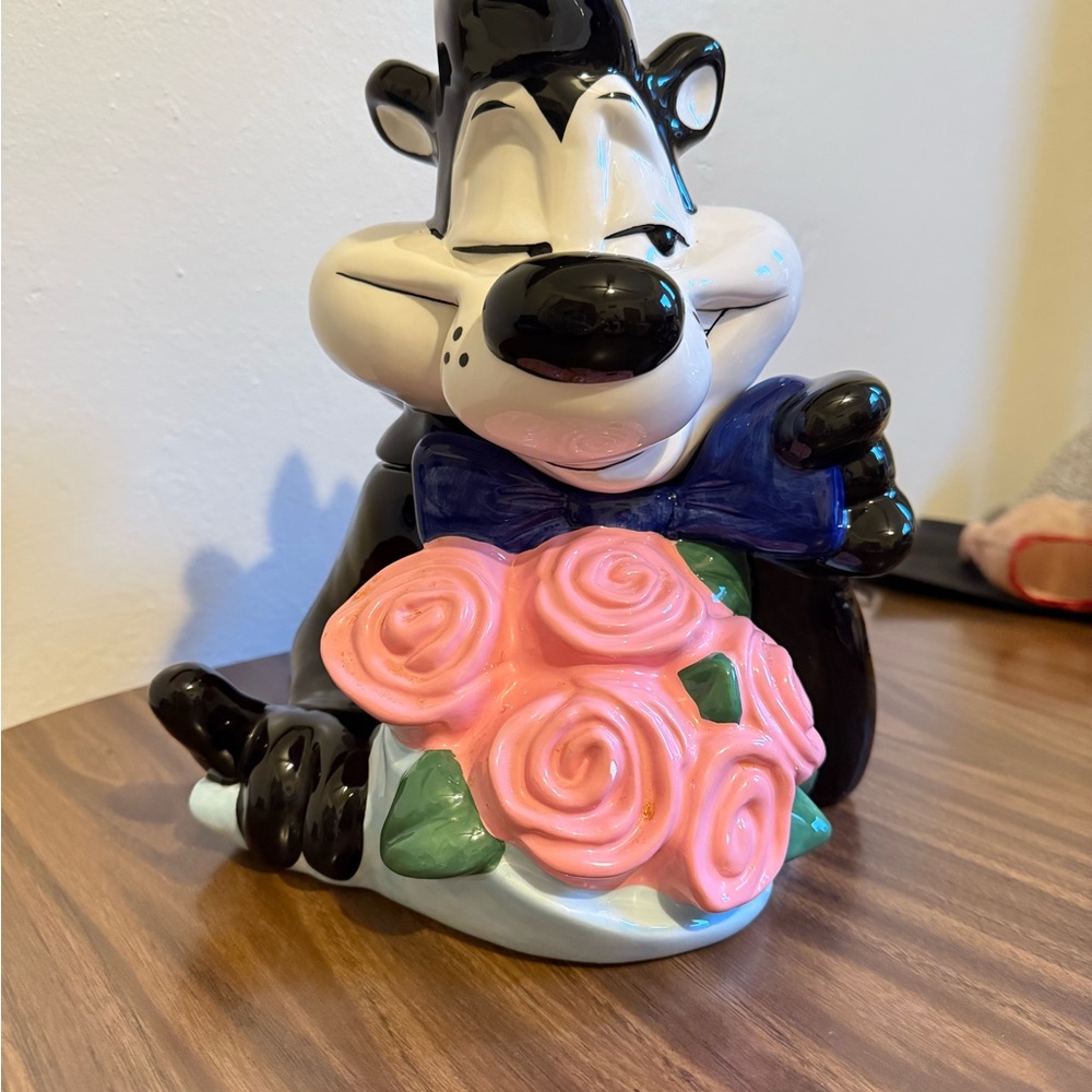 Vintage Pepe Le Pew and Penelope Cookie Jar-1998